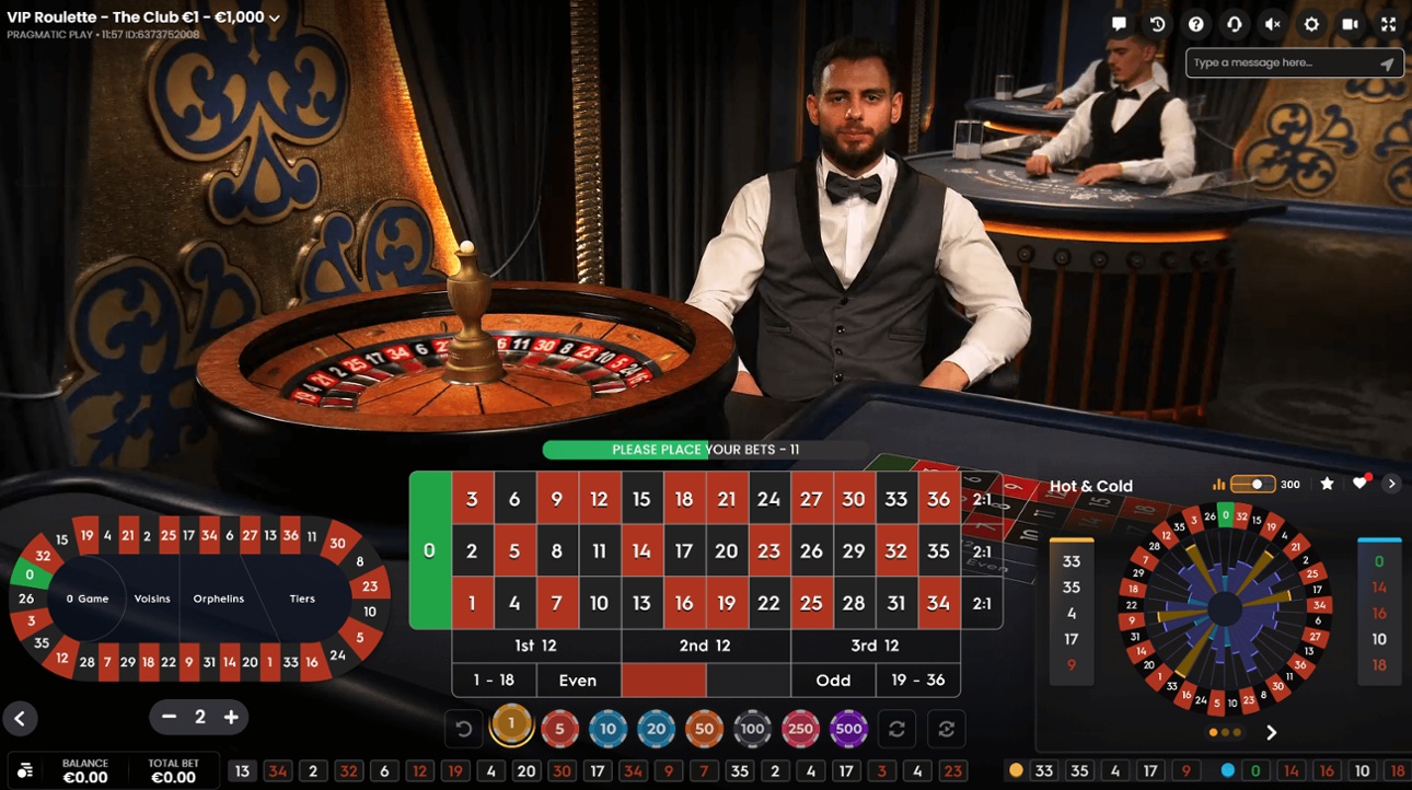 Live casino game with a real dealer